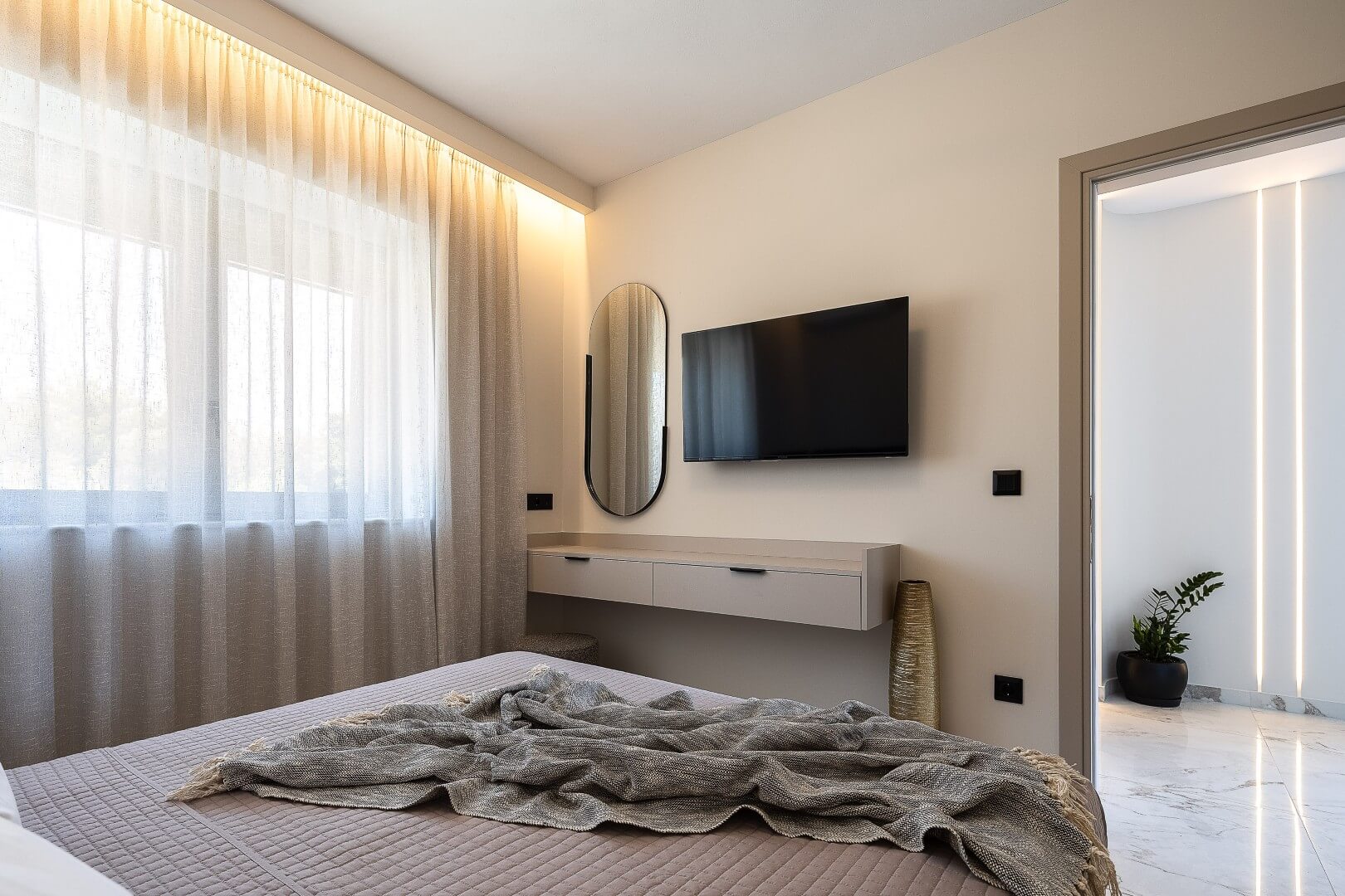 Casa Atena bedroom with modern decor